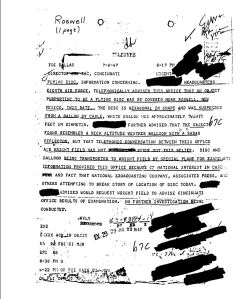 Roswell FBI document